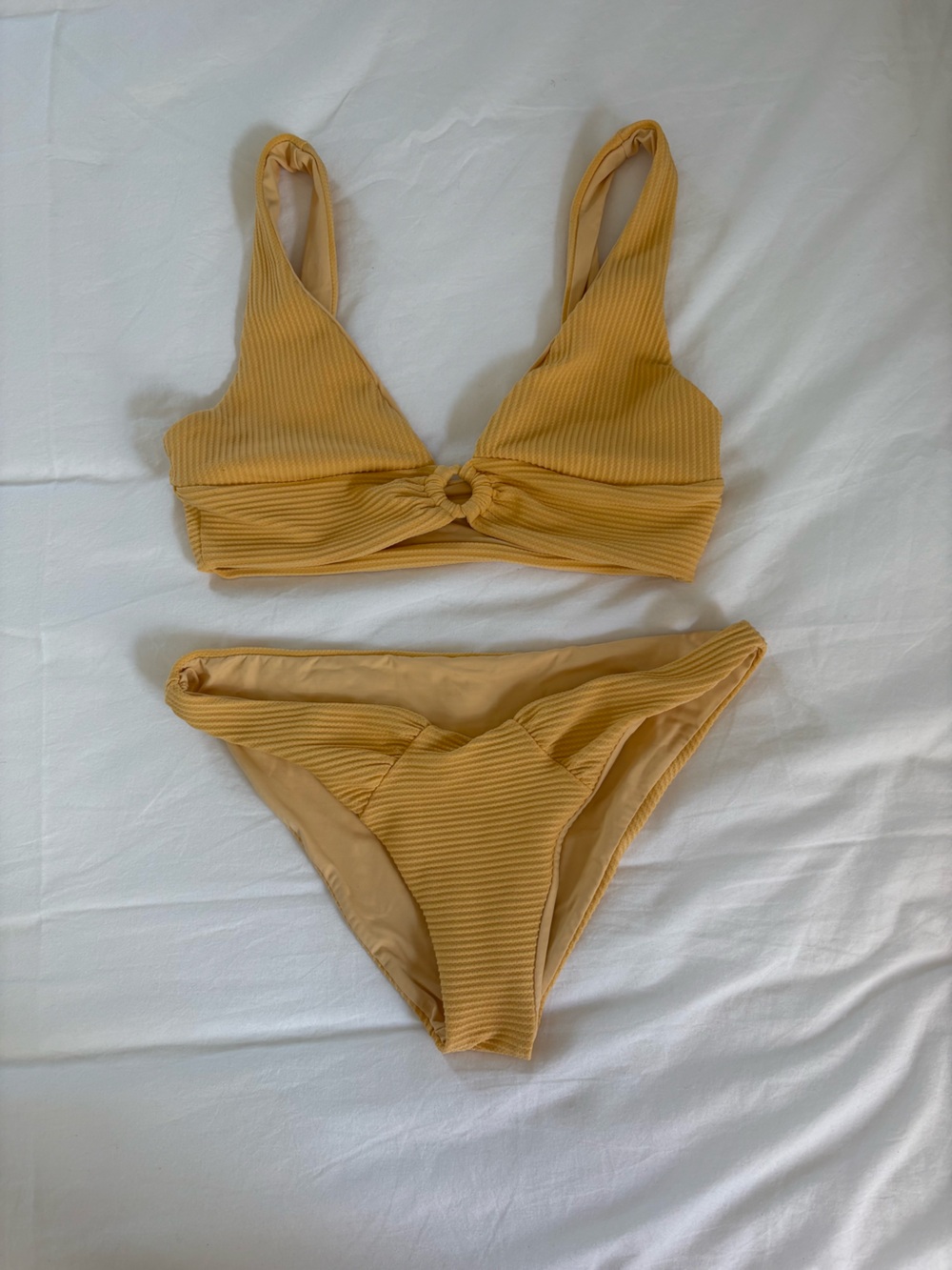 l*space orange Ribbed Two-Piece Bikini